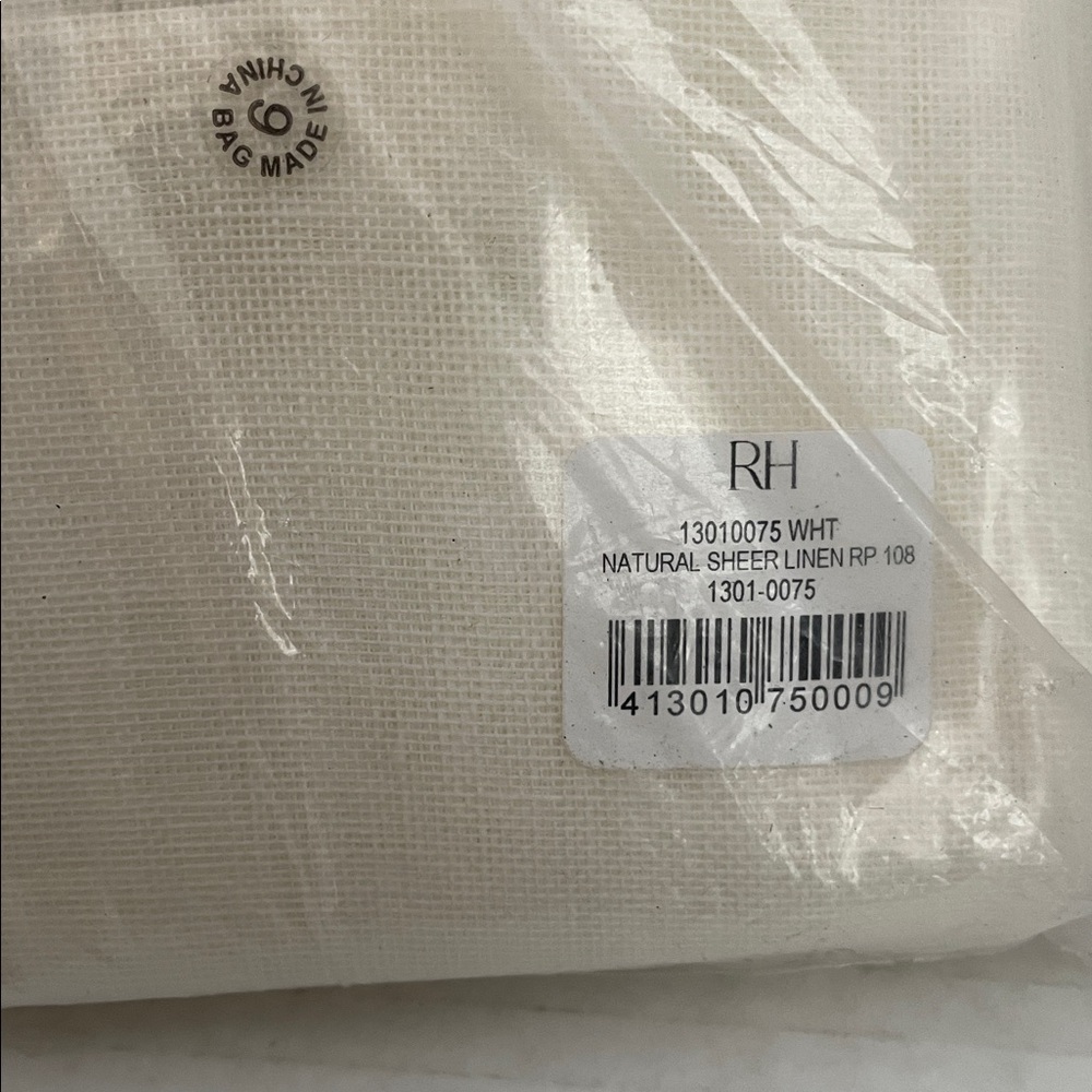 2 Restoration Hardware BELGIAN SHEER LINEN DRAPERY PANELS 50x108 Natural White - Picture 7 of 8